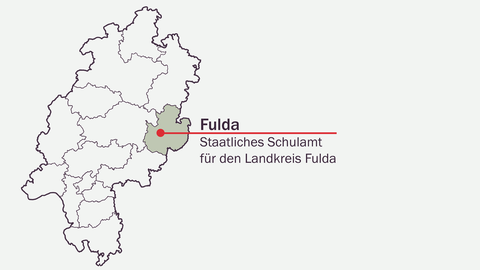 Karte Schulamtsbezirk Fulda