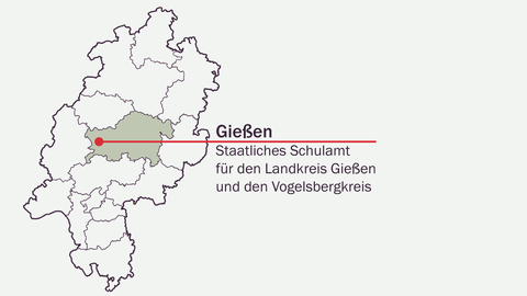Karte Schulamtsbezirk Gießen