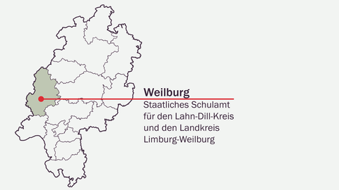 Karte Schulamtsbezirk Weilburg