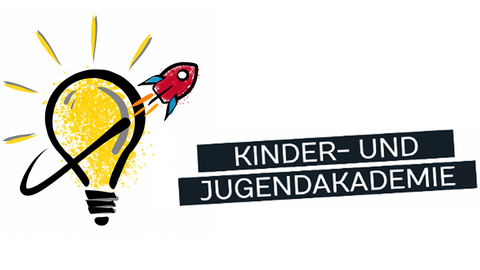 Kinder- und Jugendakademie Glühbirne mit Rakete